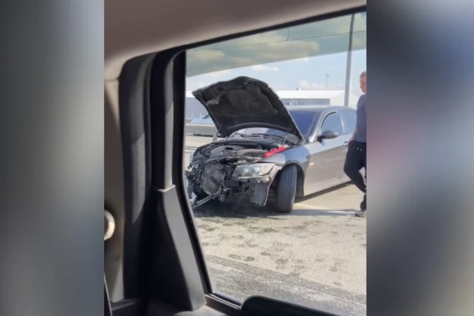 В Новосибирске на Октябрьском мосту произошло серьезное ДТП