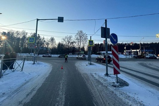 В Новосибирске автомобиль сбил двух детей на пешеходном переходе