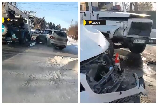 Пьяный депутат разбил Mercedes об автовышку под Новосибирском