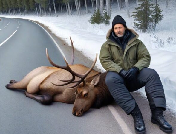 Под Новосибирском водитель заплатит 80 тысяч за сбитого на трассе лося