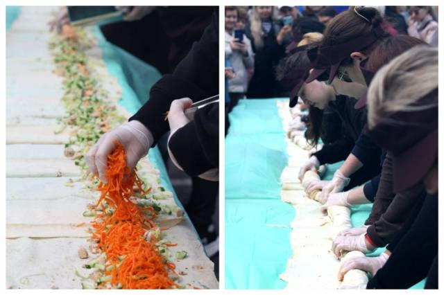 На День города Бердска сделали гигантскую шаурму