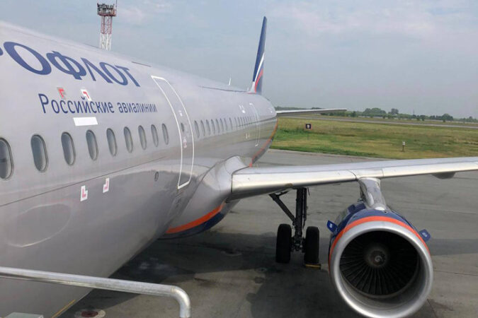 Самолет «Аэрофлота» экстренно приземлился в Новосибирске после попадания птицы в фюзеляж