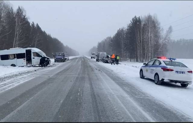 В Новосибирской области произошло смертельное ДТП с пассажирским микроавтобусом