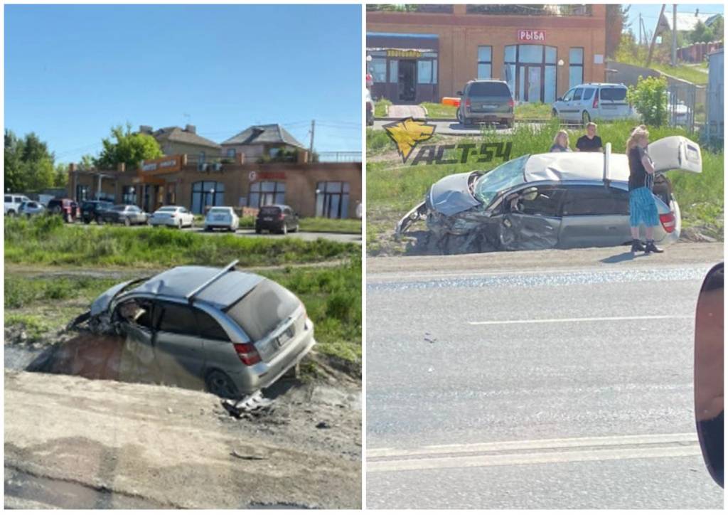 В Новосибирске на Бердском шоссе произошло серьезное ДТП