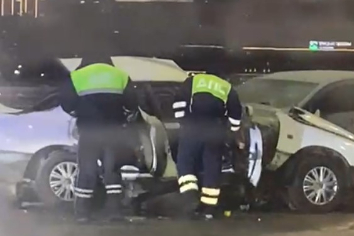Появилось видео с места смертельного ДТП на мосту в Новосибирске