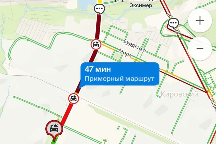 В Новосибирске глухая пробка сковала левобережье