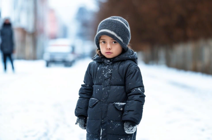 В Новосибирске маленького ребенка бросили одного на улице