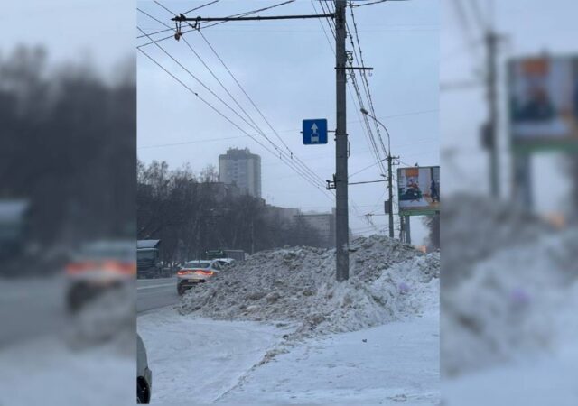 Жители Новосибирска пожаловались на заваленные снегом выделенные полосы для автобусов