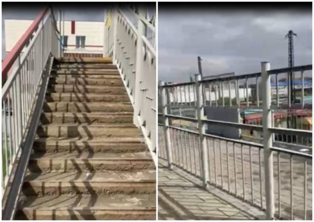 Жителей Новосибирска возмутило сужение пешеходного перехода через ж/д пути на Станционной