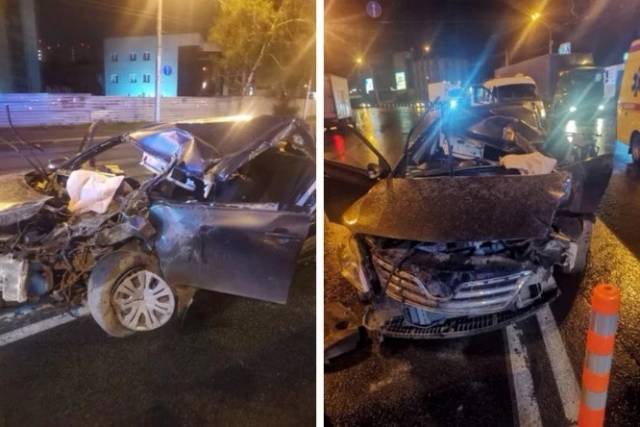 В Новосибирске «Toyota Corolla» врезалась в грузовик: погиб 39-летний пассажир
