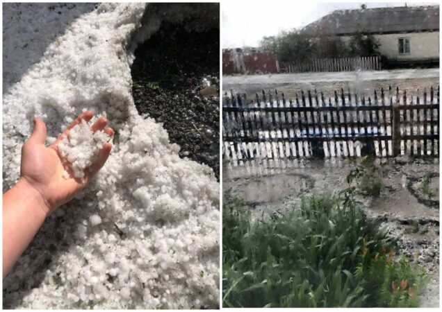 В Новосибирской области прошел сильный град