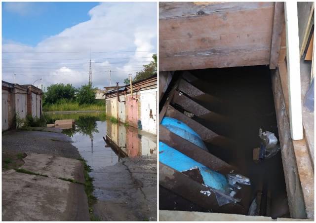 В Новосибирске вновь затопило десятки гаражей рядом с Южным кладбищем