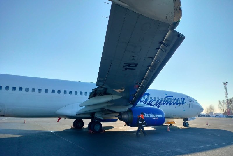 У летевшего из Якутска боинга при посадке в Новосибирске возникли проблемы с закрылками