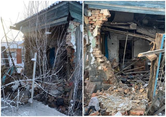 В Новосибирске стена частного дома рухнула из-за взрыва газового баллона