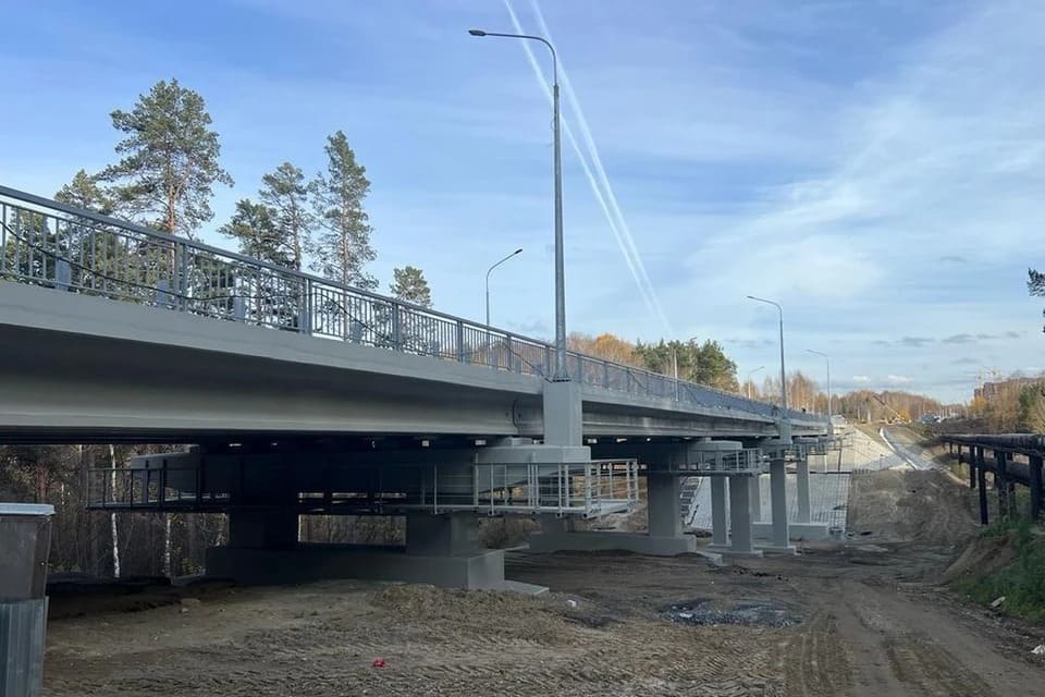 В Кольцово Новосибирской области завершили строительство эстакады к СКИФу