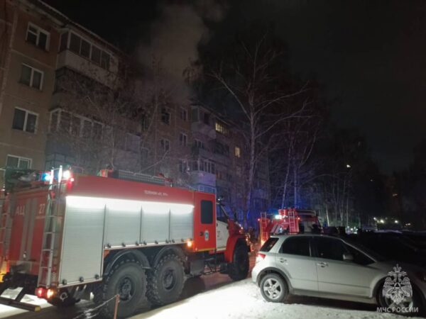 В Новосибирске сотрудники МЧС спасли 9 человек на пожаре в 5-этажке