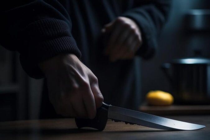 В Новосибирске ранее судимый мужчина изрезал собутыльницу ножом