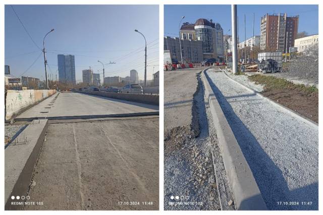 В Новосибирске завершают ремонт путепровода над Ипподромской