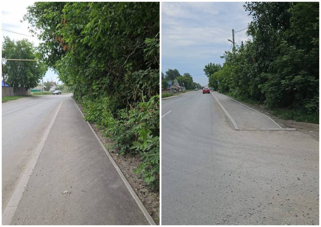 В Новосибирске прокуратура заставила мэрию оборудовать тротуар на остановке «Криводановский карьер»