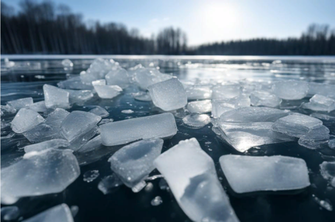В Новосибирской области спасатели предупредили о разрушении льда на водоемах