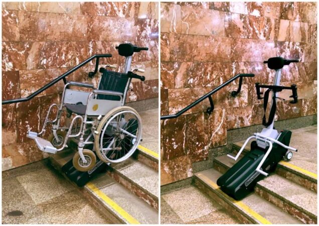 В новосибирском метро установили подъемники для инвалидных колясок