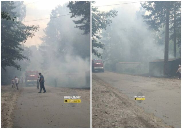 В Новосибирске дети устроили пожар в гаражном кооперативе