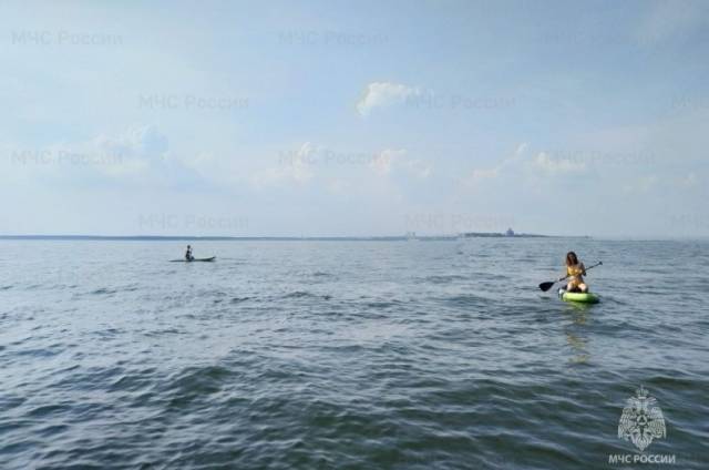 В Новосибирской области спасатели помогли выбраться на берег женщине на сап-борде