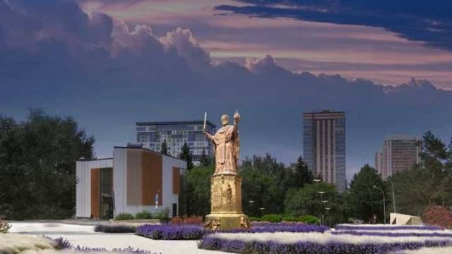 В Новосибирске начали монтировать памятник Николаю Чудотворцу