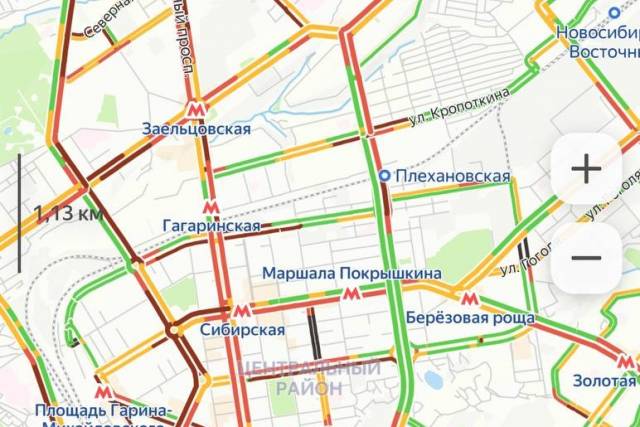 Пробки 10 баллов сковали Новосибирск вечером 10 октября