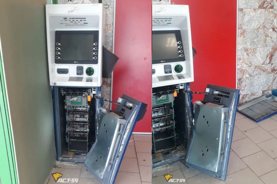 В Новосибирске в торговом центре неизвестные вскрыли банкомат