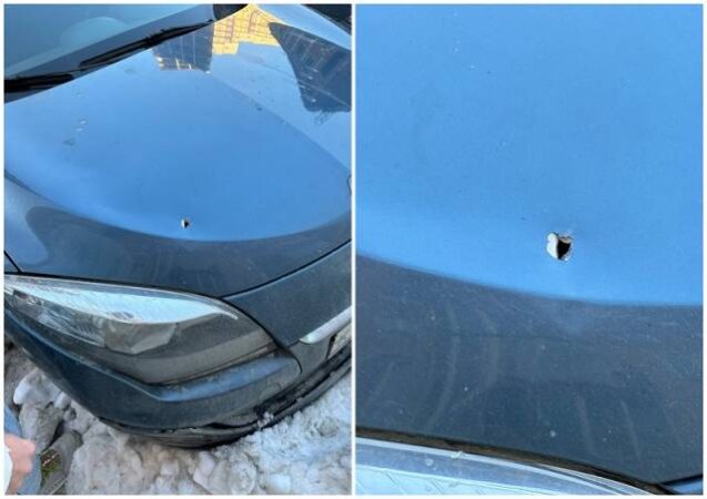 В Новосибирске упавшая с 19 этажа дома кирпичная облицовка пробила капот автомобиля