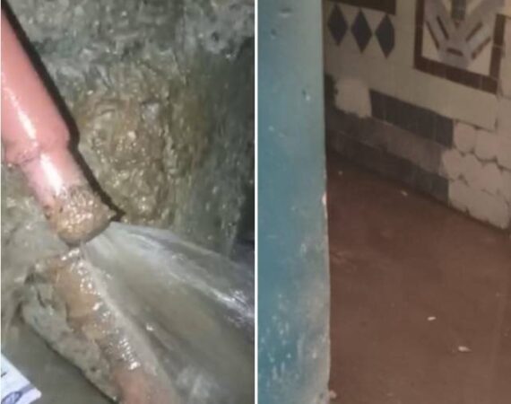 В Новосибирске вновь затопило аварийный дом с трещиной на Римского-Корсакова