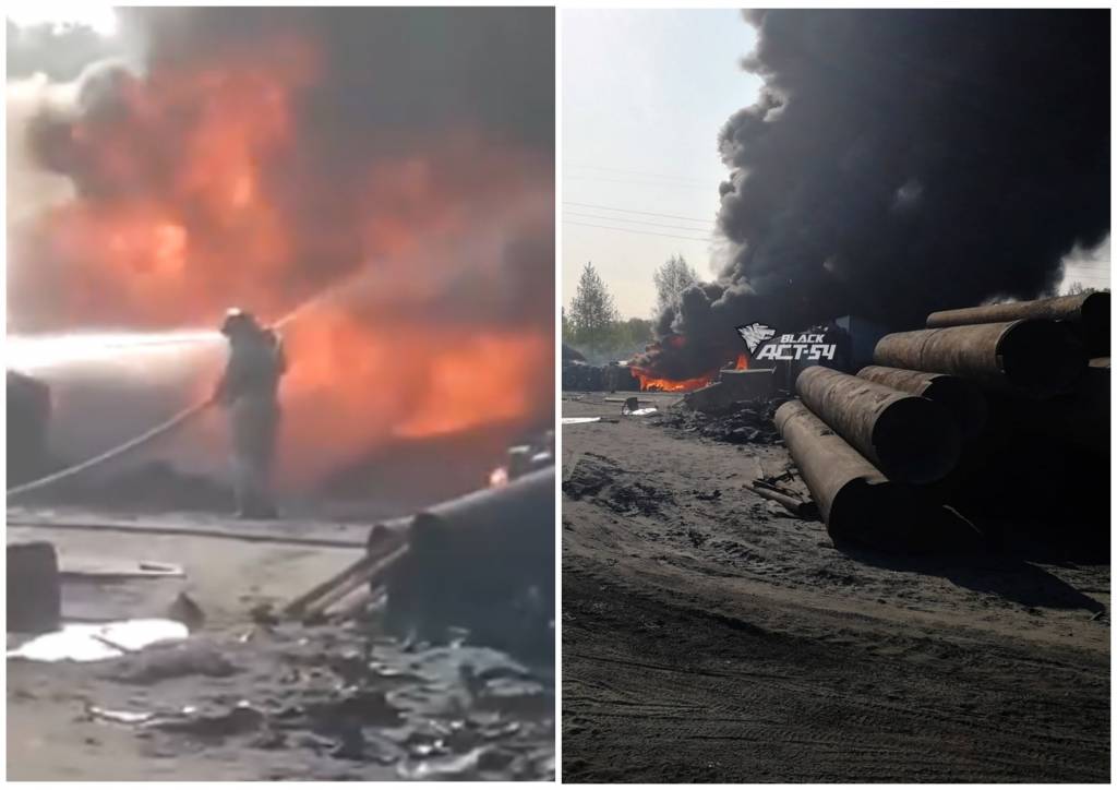 В Новосибирске произошел пожар на территории «Сибирской промышленной компании»