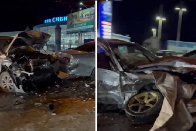 Массовое ДТП с участием трех автомобилей произошло в Новосибирске