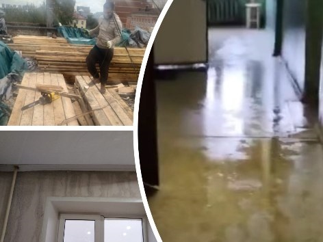 Проливные дожди затопили общежитие  в Новосибирске