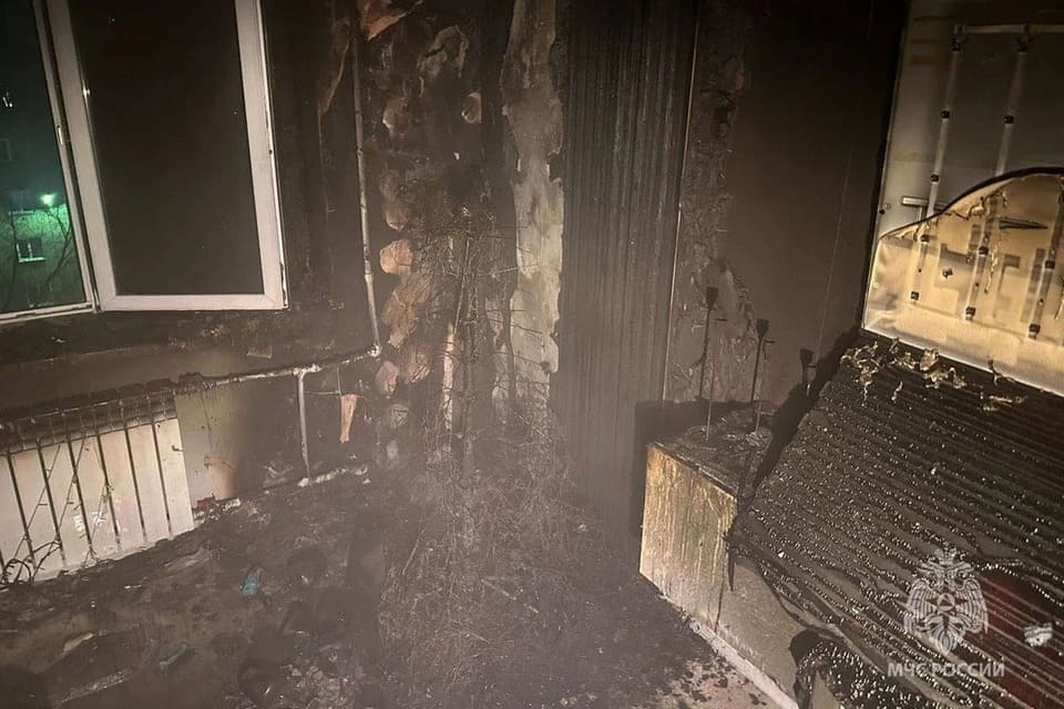 В Новосибирске в квартире жилого дома загорелась ёлка