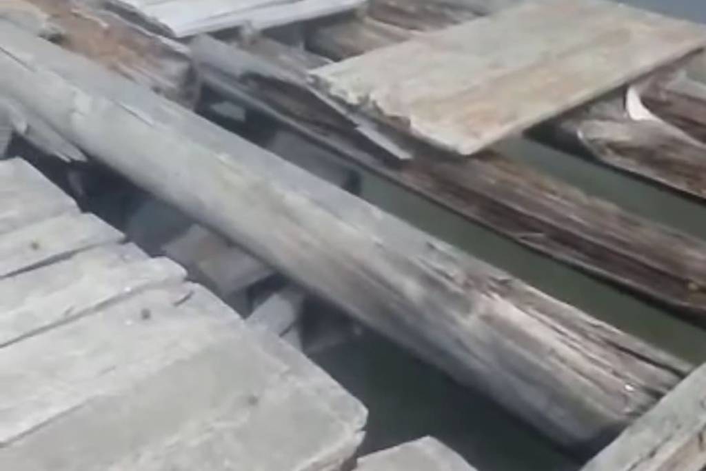 Чуть не утонула: в Новосибирской области девочка упала в реку с аварийного моста