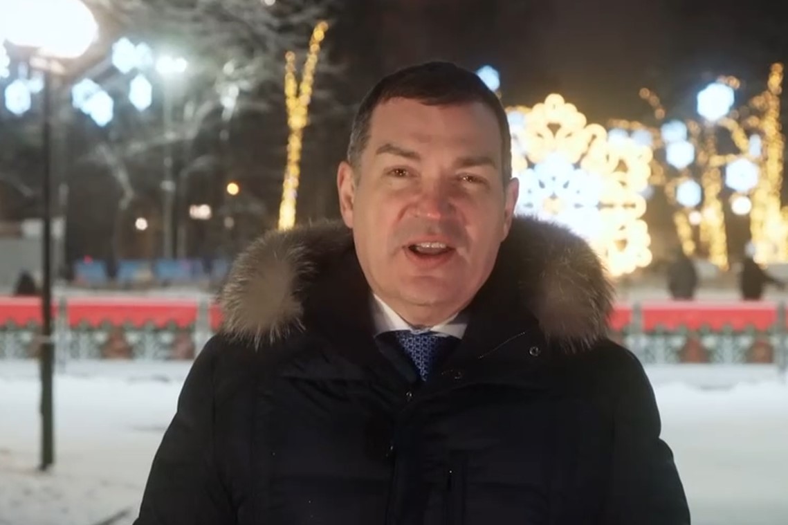 Максим Кудрявцев поздравил новосибирцев с наступающим 2025 годом