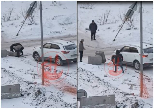 В Новосибирске на месте ремонта теплотрассы на Степной водители самовольно убирают ограждения