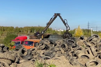 Новосибирскую свалку автопокрышек ликвидируют власти