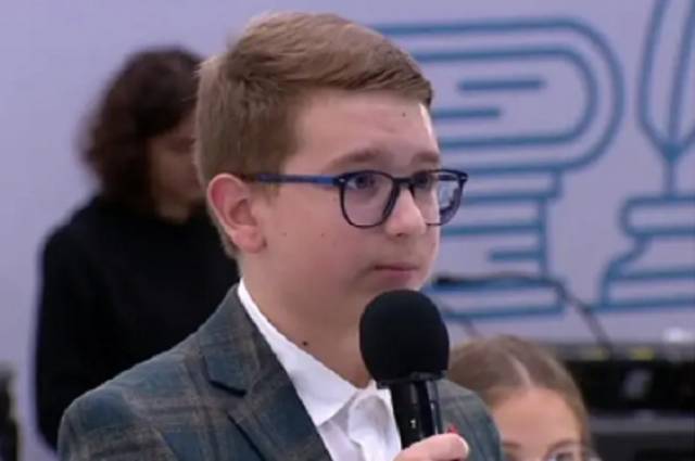 Новосибирский школьник встретился с Владимиром Путиным на открытом уроке