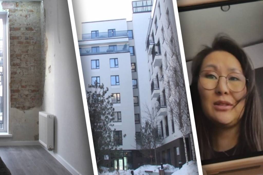 Собственники квартиры в ЖК «Европейский берег» жалуются на мокрую стену