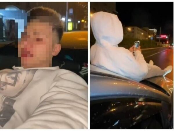В Новосибирске ночью подросток прокатился на капоте автомобиля