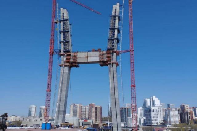 В Новосибирске готовность четвертого моста через Обь достигла 85%