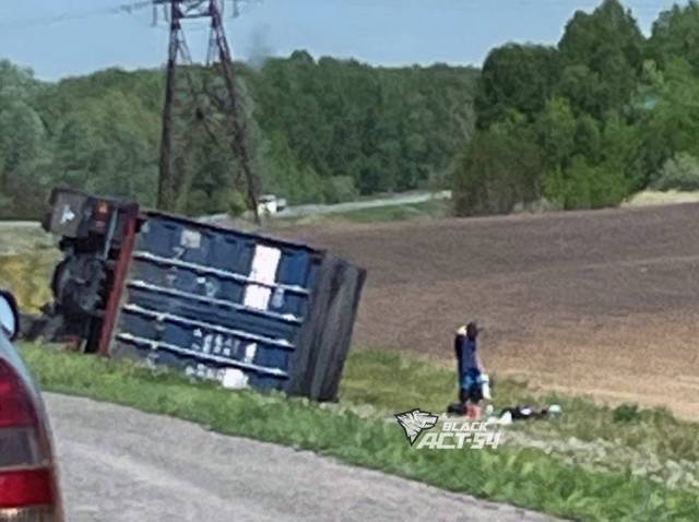 В Новосибирской области лоб в лоб столкнулись два грузовика