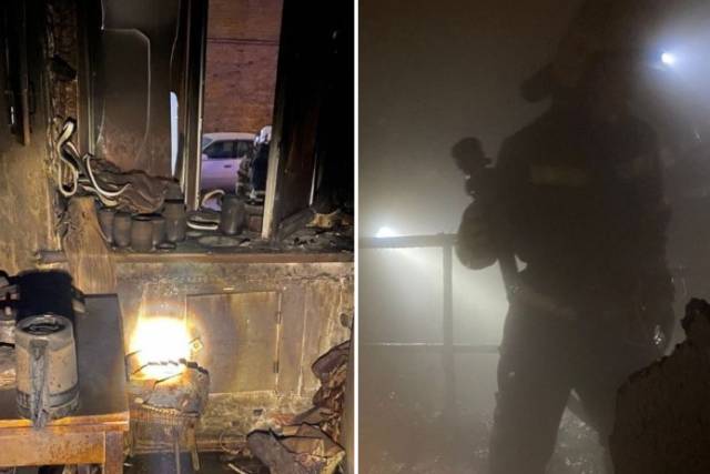 В Новосибирске бойцы МЧС спасли детей на пожаре в Ленинском районе