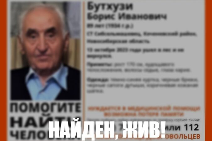 В Новосибирской области нашли живым потерявшегося в лесу 89-летнего пенсионера
