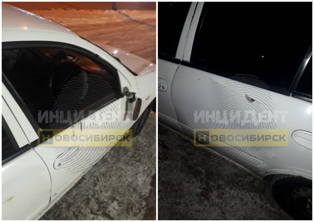 В Новосибирске пьяные пассажиры разгромили машину такси