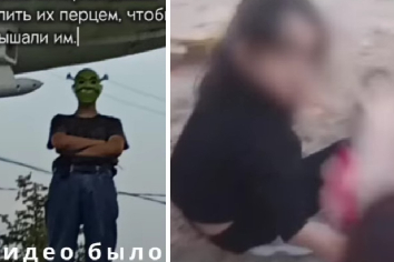 Неизвестный  в маске Шрека нападает на детей в Новосибирске
