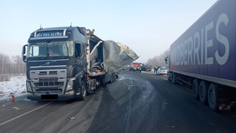 Под Новосибирском водитель погиб в массовом ДТП